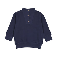 Load image into Gallery viewer, Farren &amp; Me Buttoned Neck Sweatshirt - Washed Blue