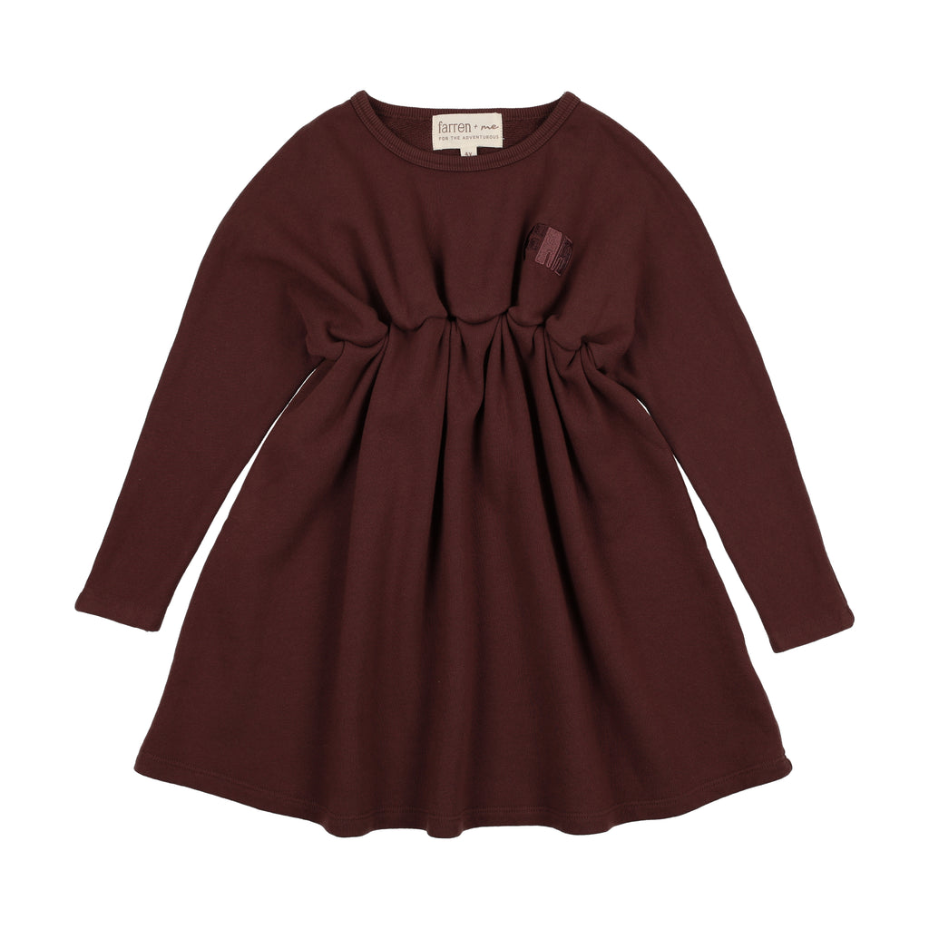 Farren & Me High Waisted Dress - Washed Burgundy