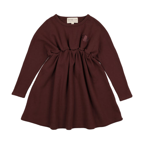 Farren & Me High Waisted Dress - Washed Burgundy