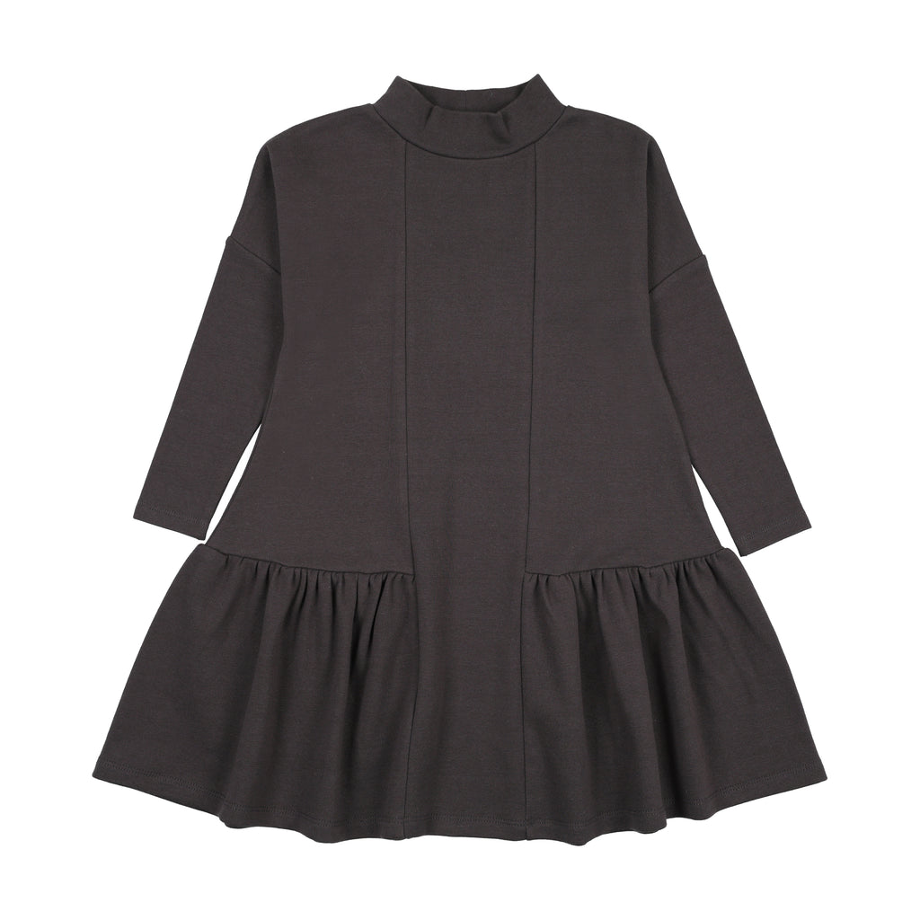 Farren & Me Low Waisted Mockneck Dress - Washed Black