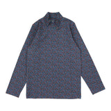 Lil Legs Floral Printed Mockneck - Off Blue