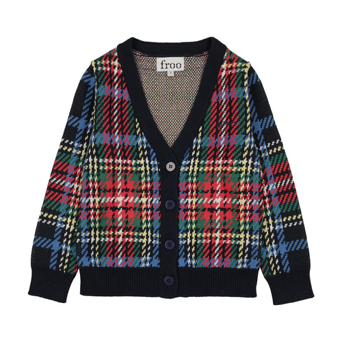Froo Prep Collection Cardigan - Plaid