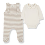 1+ in the Family Francois Overall & Onesie - Beige