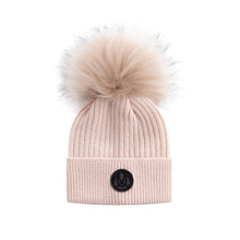 Load image into Gallery viewer, Ellabee Fox Pom Pom Hat - Pale Pink