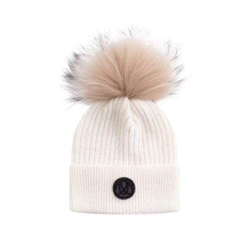 Ellabee Fox Pom Pom Hat - Off White