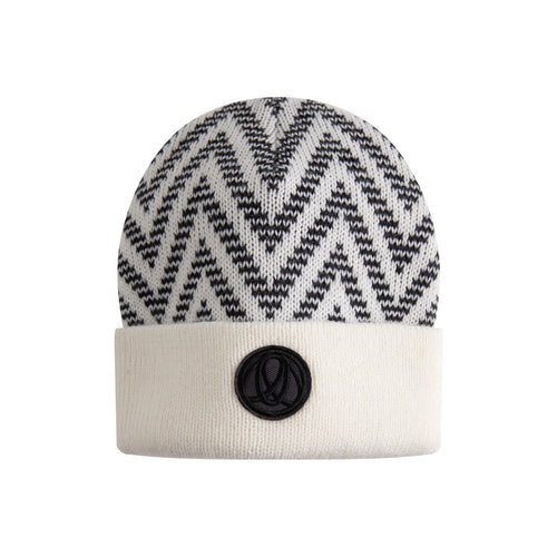Ellabee Chevron Beanie - Black/White