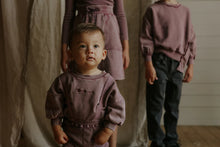 Load image into Gallery viewer, Farren &amp; Me Washed Edge Overall Set - Washed Purple