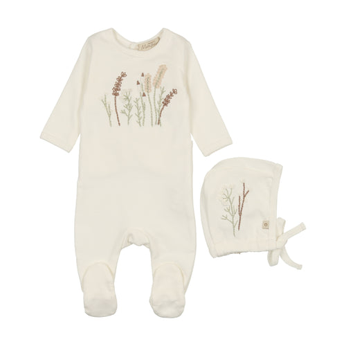 Mon Tresor Field of Wishes Footie and Bonnet