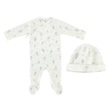 Bebe Organic Finn Wrap Footie & Bonnet - Balloon Sky