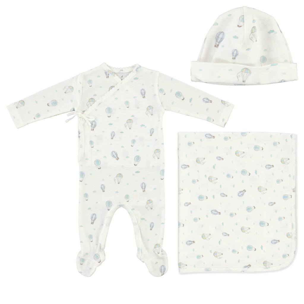 Bebe Organic Finn 3PC Set - Balloon Sky