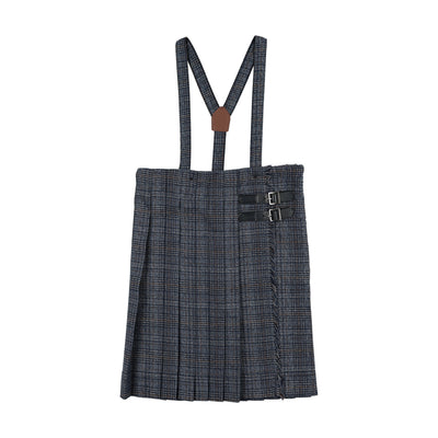 Lil Legs Kilt Suspender Skirt - Multi Plaid