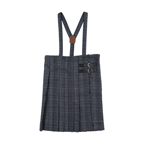 Lil Legs Kilt Suspender Skirt - Multi Plaid