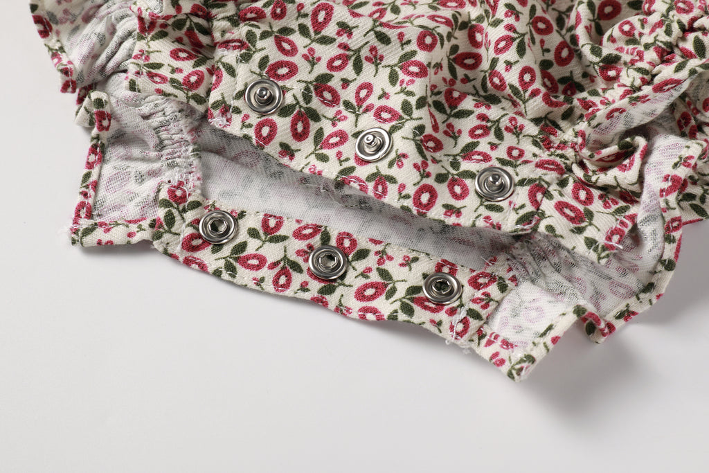 Nou Nelle Floral Magenta Romper
