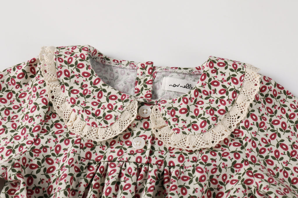 Nou Nelle Floral Magenta Romper