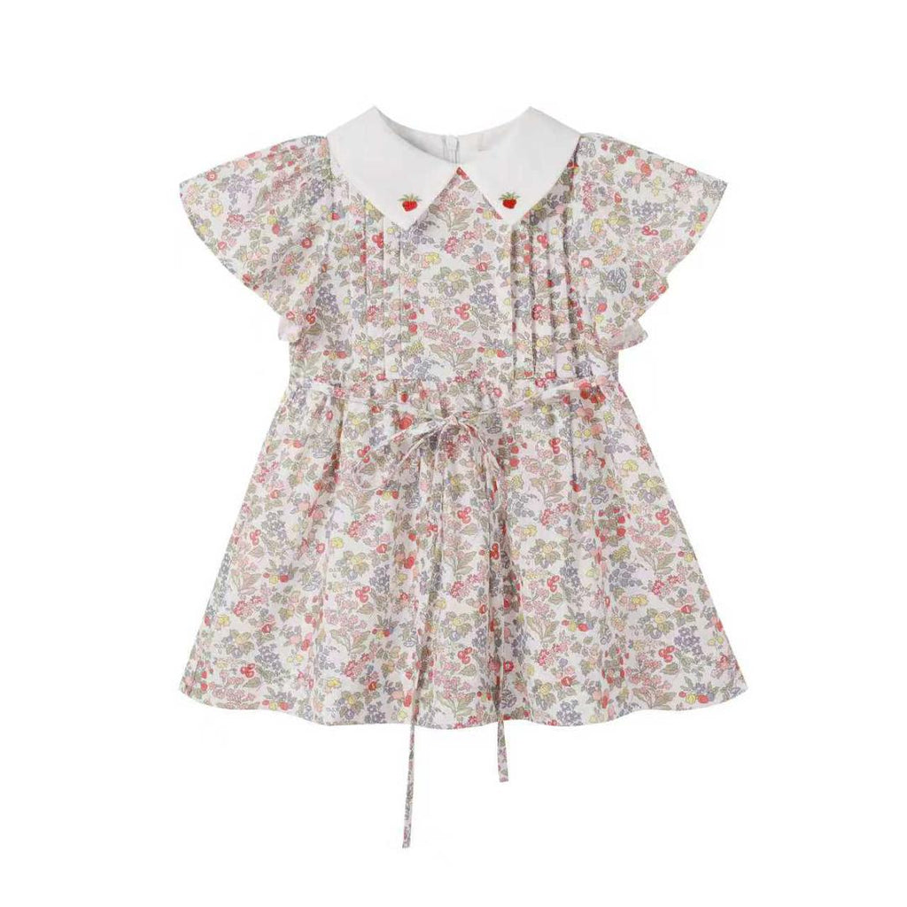 Nou Nelle Strawberry Embroidered Dress