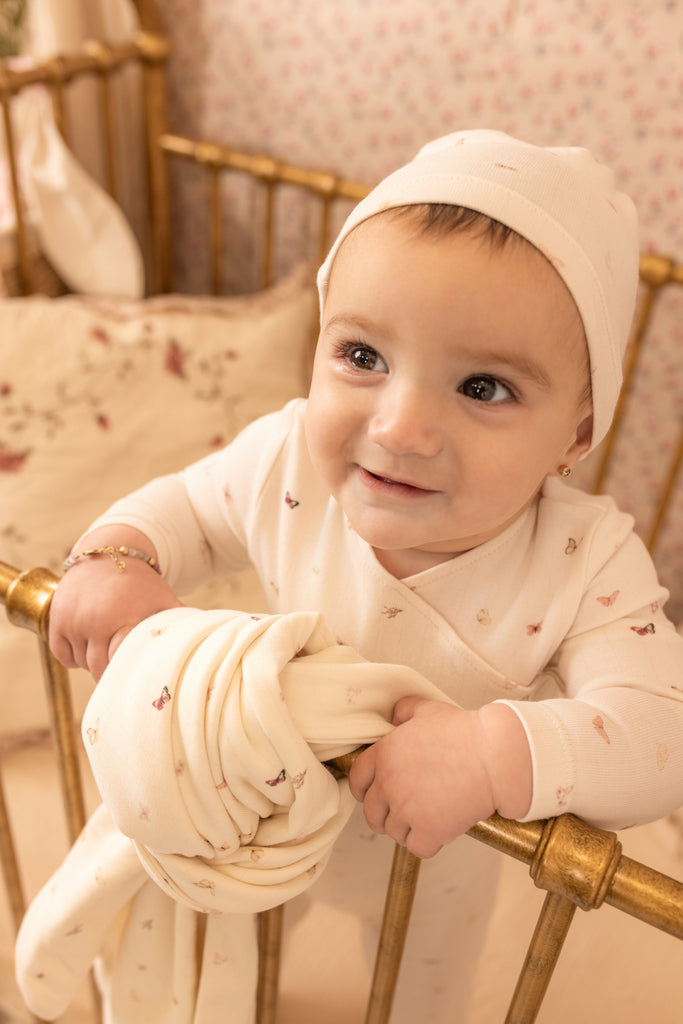 Bee & Dee Girls Flutter And Fly Layette Set - Ivory