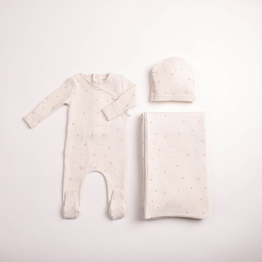 Bee & Dee Boys Flutter And Fly Layette Set - Ivory