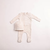 Bee & Dee Boys Flutter And Fly Footie And Beanie - Ivory