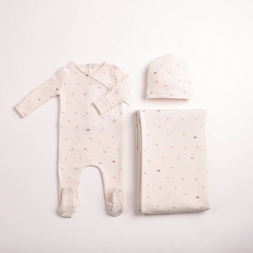Bee & Dee Girls Flutter And Fly Layette Set - Ivory