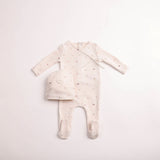 Bee & Dee Girls Flutter And Fly Footie And Beanie - Ivory