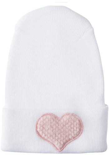 Adora Hospital Hat With Fuzzy Blush Heart