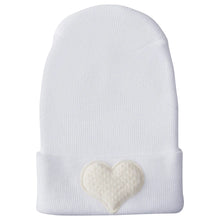 Load image into Gallery viewer, Adora Hospital Hat With Fuzzy Ivory Heart