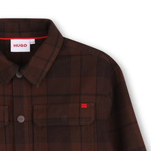 Load image into Gallery viewer, Hugo Cotton Twill Shirt With All Over Print - Chicory Coffee