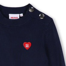 Load image into Gallery viewer, Hugo Long Sleeve Knitted Sweater - Navy
