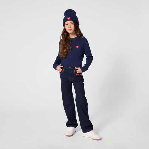 Hugo Long Sleeve Knitted Sweater - Navy