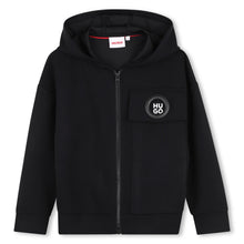 Load image into Gallery viewer, Hugo Hooded Sweatshirt Cardigan - Black