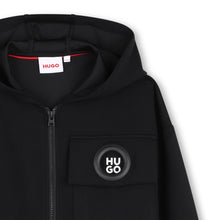 Load image into Gallery viewer, Hugo Hooded Sweatshirt Cardigan - Black