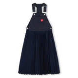 Hugo Long Dungaree Dress - Navy