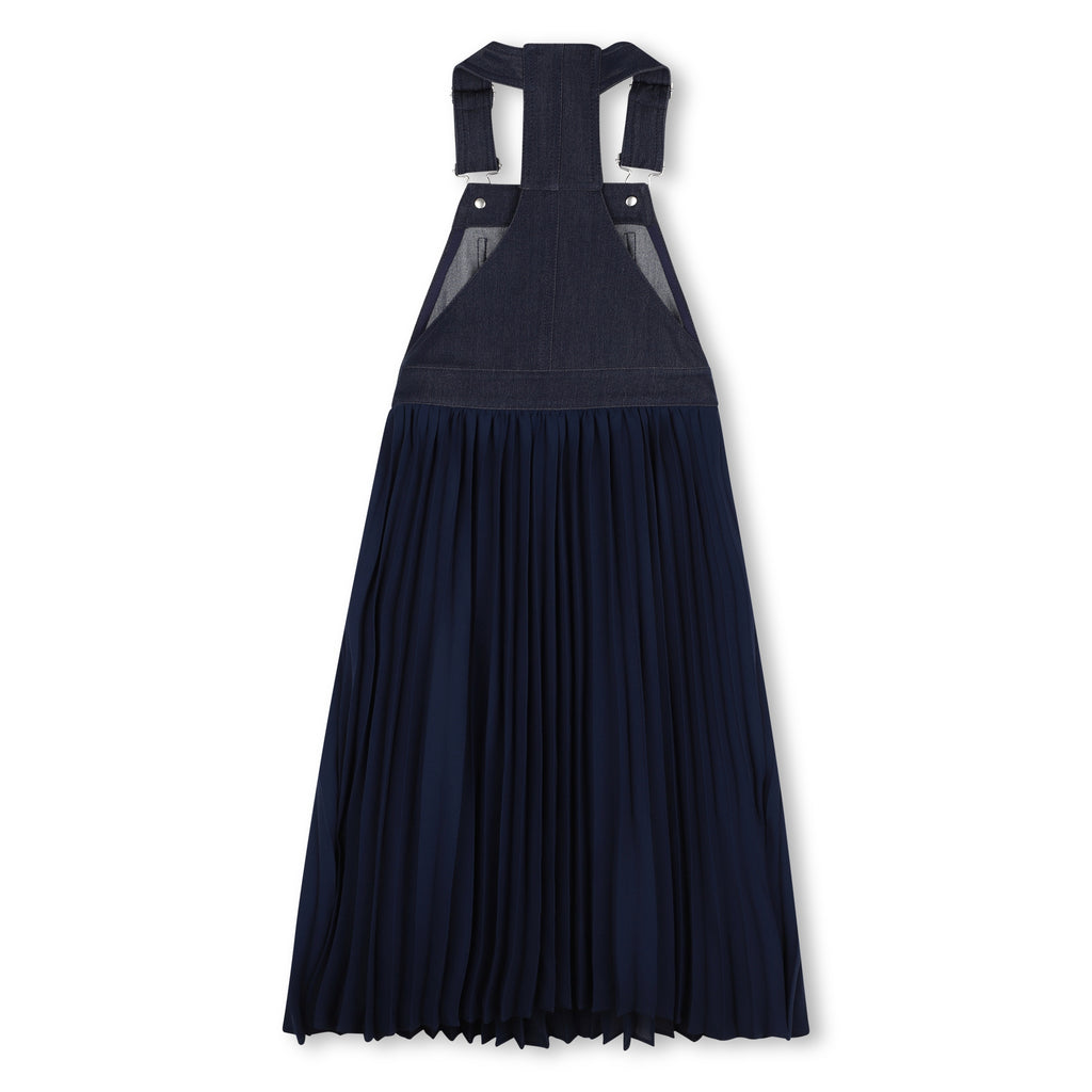 Hugo Long Dungaree Dress - Navy