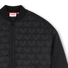 Load image into Gallery viewer, Hugo Bomber Jacket With Heart Quilting - Black