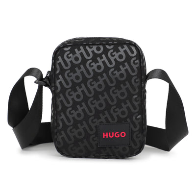 Hugo Messenger Bag With Logo Print - Black