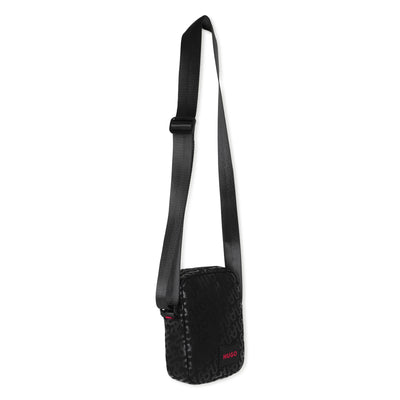 Hugo Messenger Bag With Logo Print - Black
