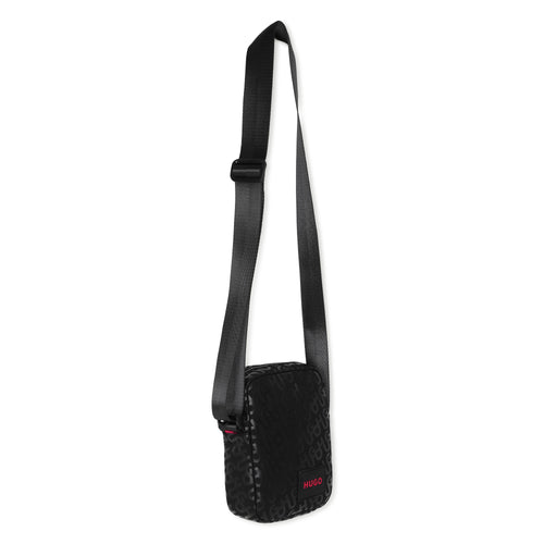Hugo Messenger Bag With Logo Print - Black