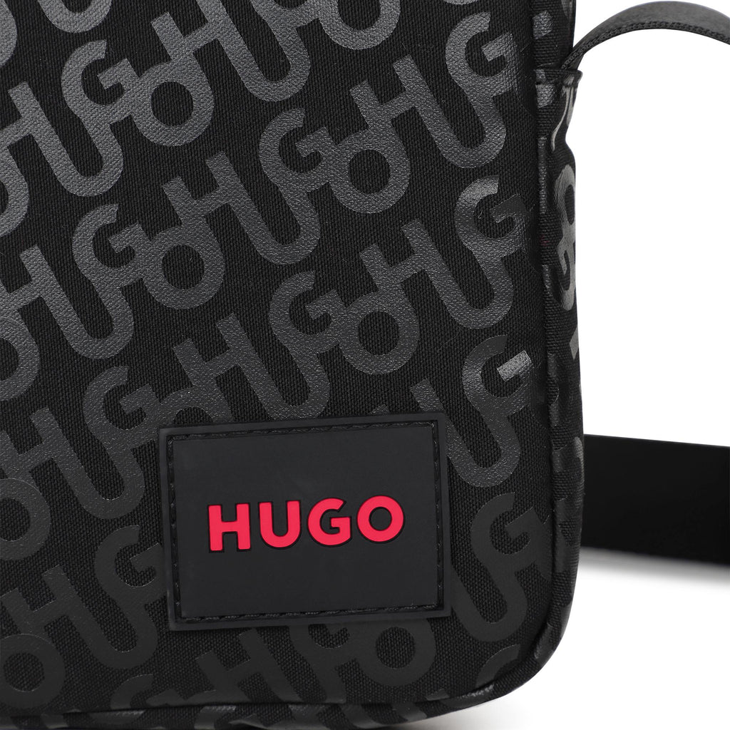 Hugo Messenger Bag With Logo Print - Black