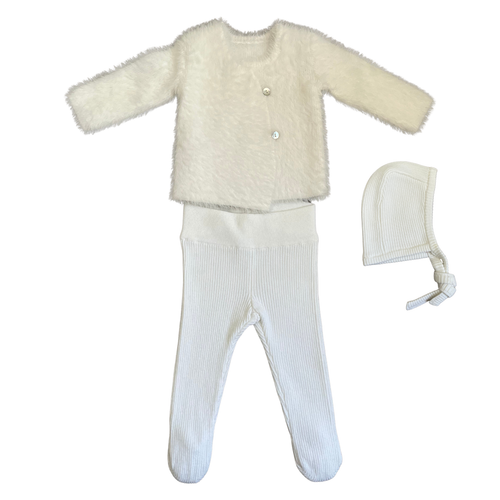 Kipp Mink Cardigan & Hat Set