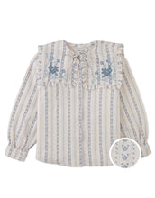 Load image into Gallery viewer, Gingersnaps Esmeralda Blouse With Embroidery And Ruffle Detail GBL1748 - Off White