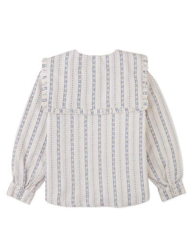 Gingersnaps Esmeralda Blouse With Embroidery And Ruffle Detail GBL1748 - Off White