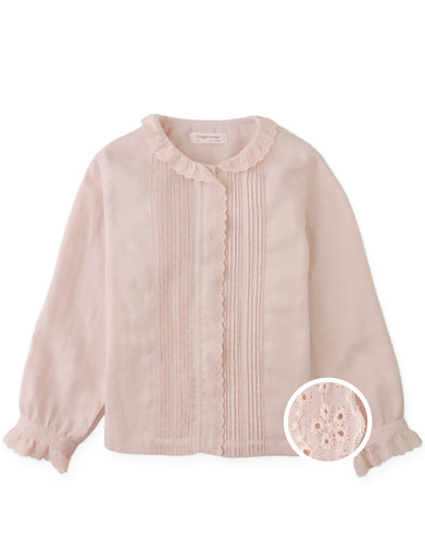 Gingersnaps Adelaida Shirt With Pintucks  GBL1755 - Peach