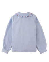 Load image into Gallery viewer, Gingersnaps Agatha Blouse With Bodice And Embroidery GBL1756 - Blue
