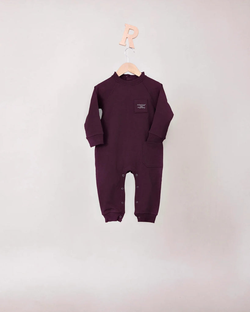 Rooie And Friends Baby Boiler Suit - Mauve
