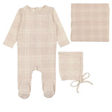 Lil Legs Grid Set - Cream/Rose