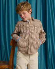 Load image into Gallery viewer, Gingersnaps Orlando Brushed Gingham Shirt BWS0621 - Brown