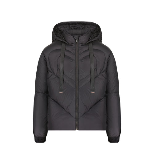Denali Girls Coat With Heart Quilting - Black