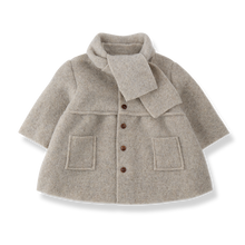 Load image into Gallery viewer, 1+ In the Family Gorizia Girly Coat W/ Scarf - Beige