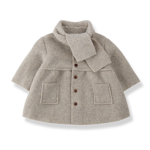1+ In the Family Gorizia Girly Coat W/ Scarf - Beige