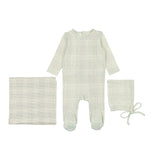 Lil Legs Grid Set - Cream/Blue